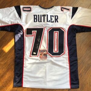 Adam Butler Signed Patriots Jersey  (JSA COA) New England All Pro Defensive End
